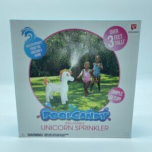 Pool Candy Inflatable Unicorn Sprinkler White Water Play 3 Feet Tall